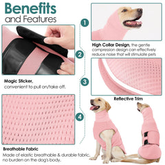AOFITEE dog anxiety vest adjustable strap demonstrates easy fit for daily wear