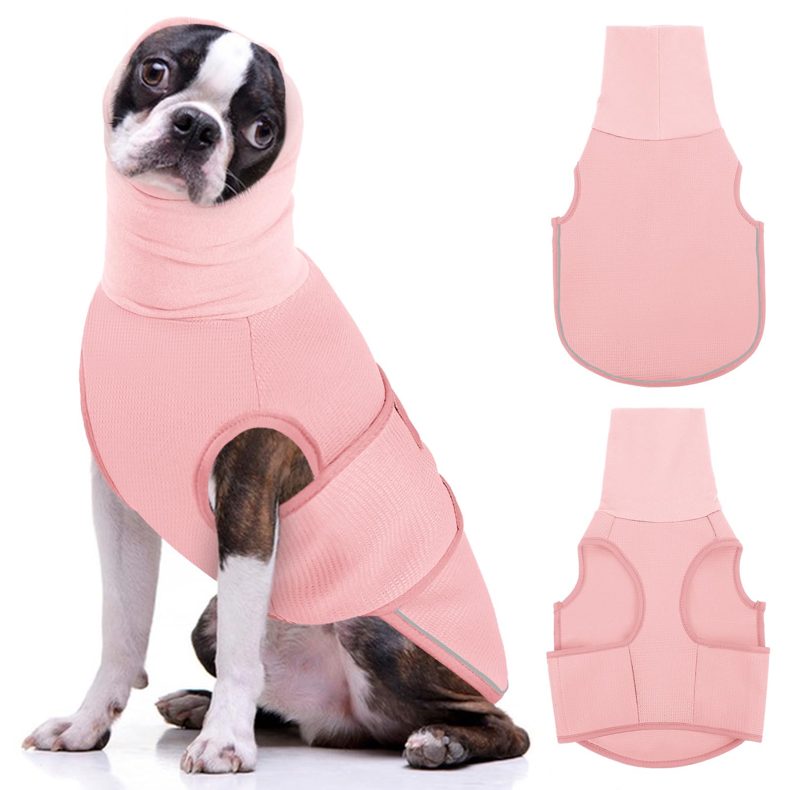 AOFITEE dog anxiety vest front view showing calming pressure for anxious dogs