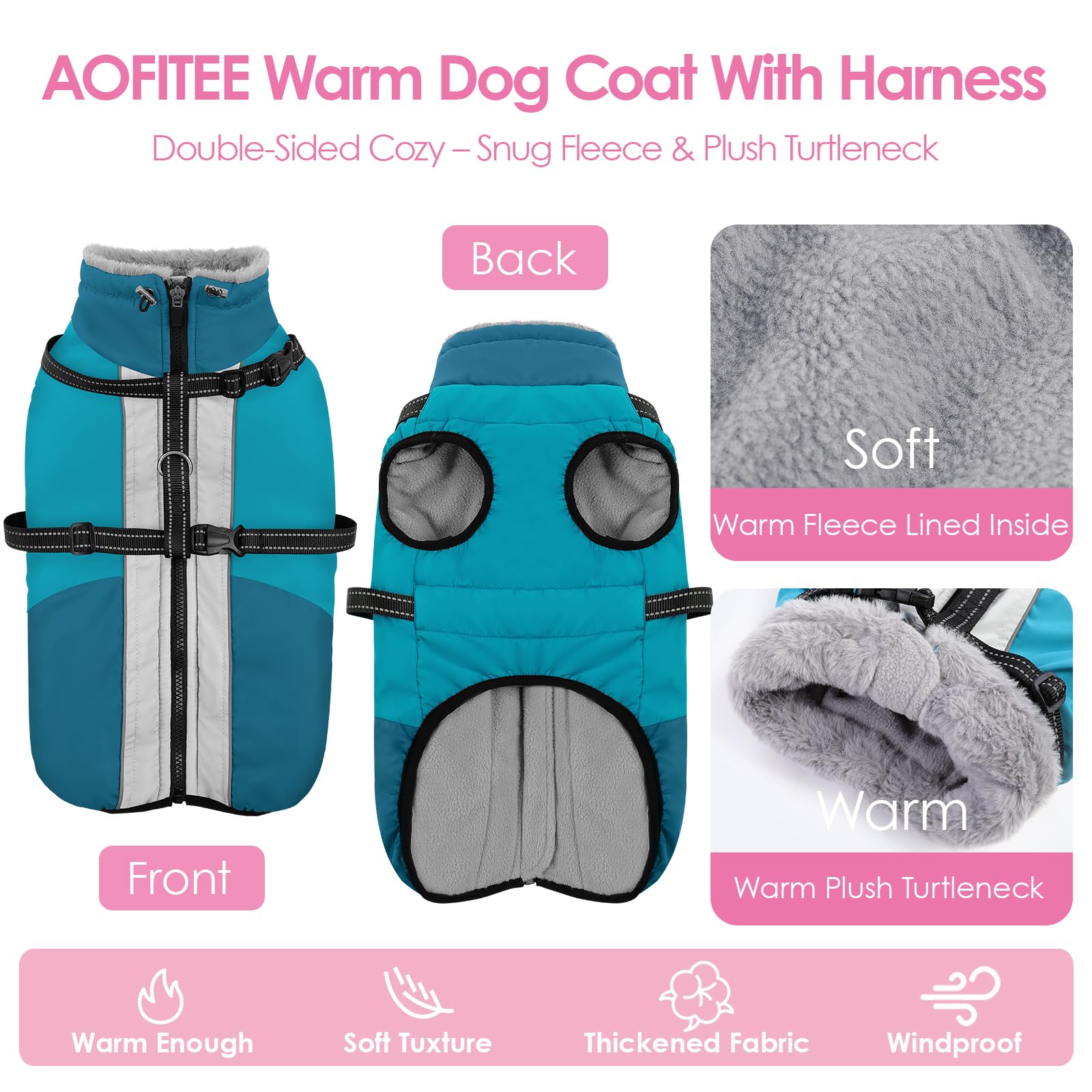 AOFITEE back-zipper design enables easy on/off and quick bathroom breaks.
