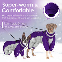 AOFITEE dog coat back zipper for easy on and snag-free wear