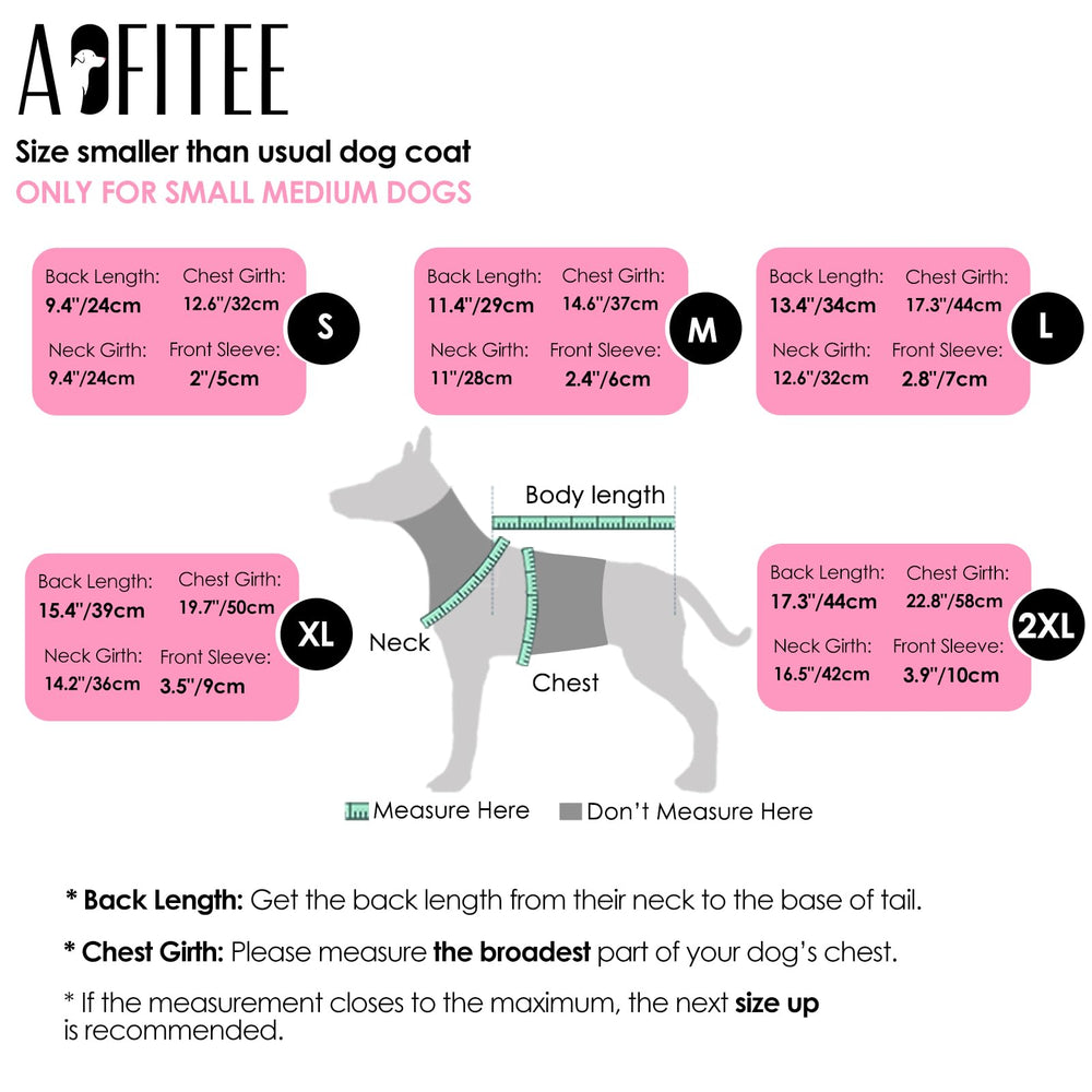 AOFITEE dog coat shows dual D-Ring leash attachments for secure walks