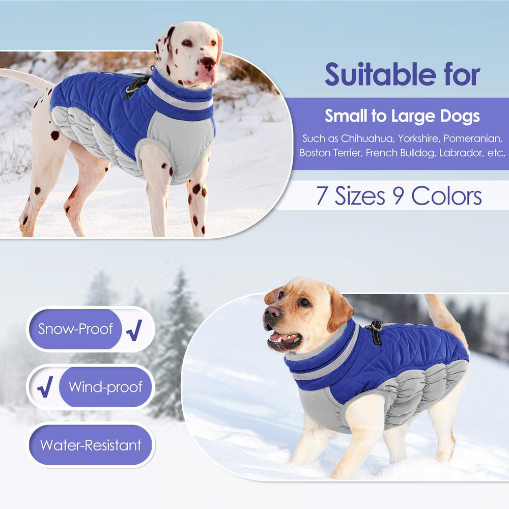 AOFITEE dog coat easy-on-off with pain-free zipper guard