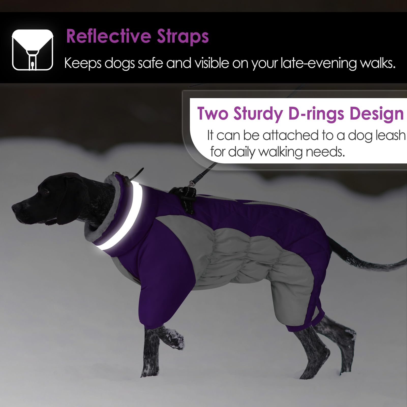 AOFITEE full-body coverage design shields the four legs and belly from cold