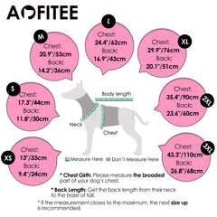 AOFITEE dog coat Grey M built-in harness area and closure