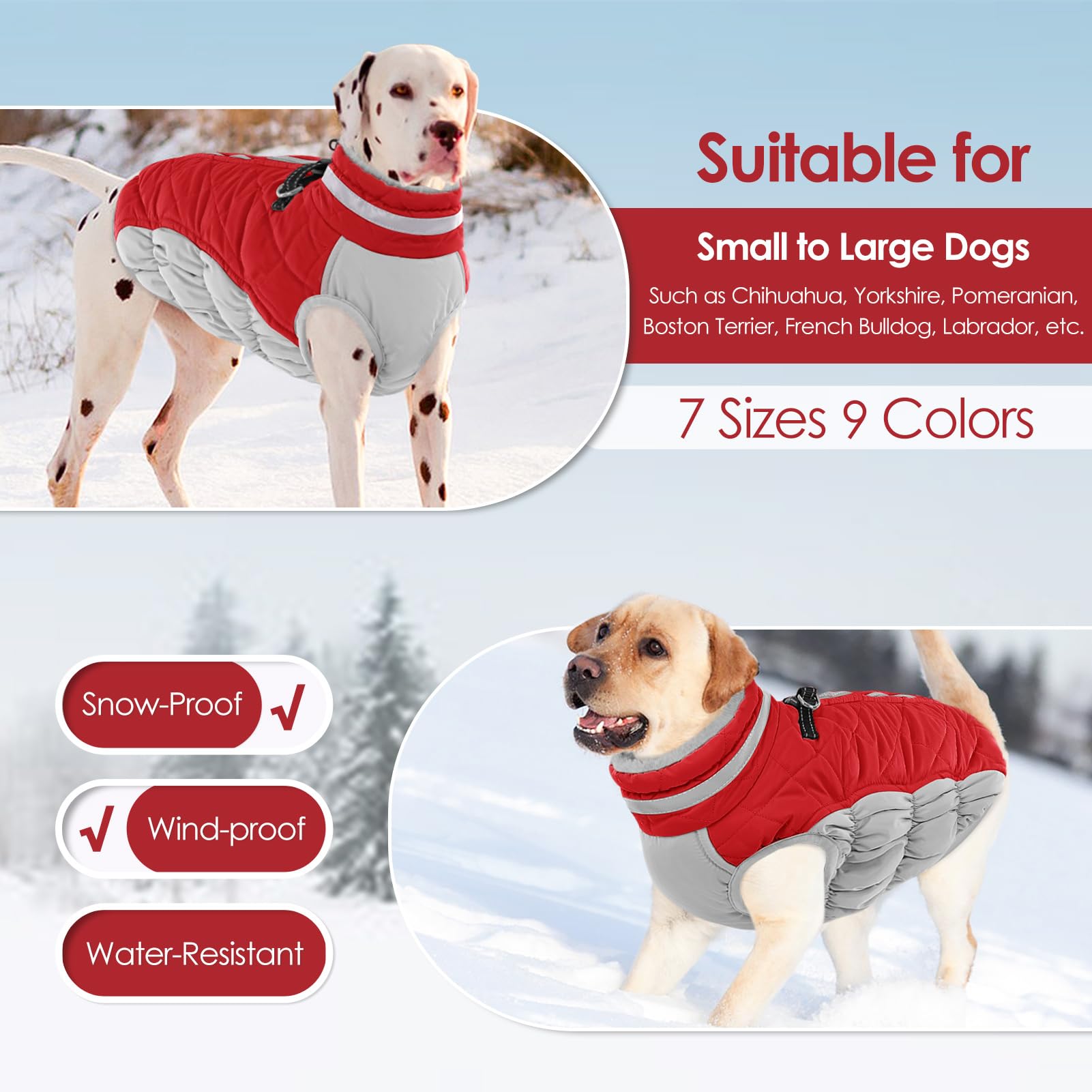 AOFITEE pain-free zipper guard protects fur during zipping.