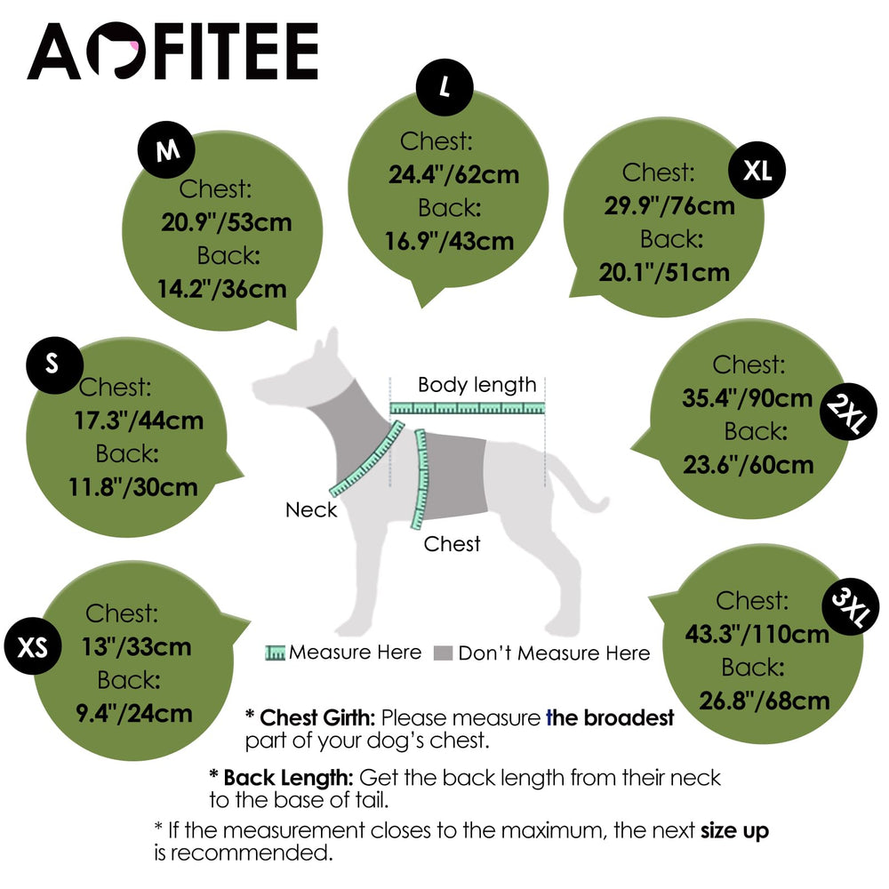 AOFITEE dog coat reflective neckline improves visibility during night strolls