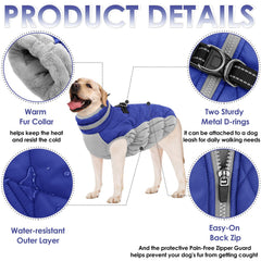 AOFITEE dog coat reflective neckline improves night visibility.