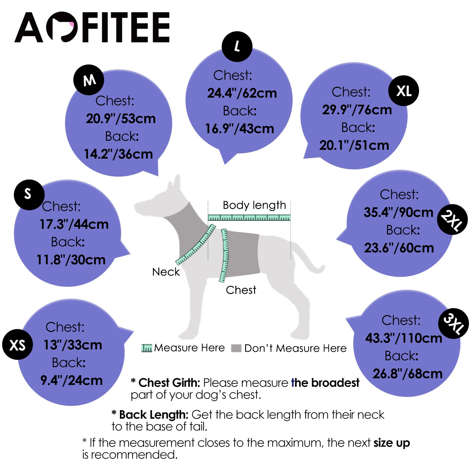 AOFITEE dog coat reflective-neckline improves visibility during night walks.