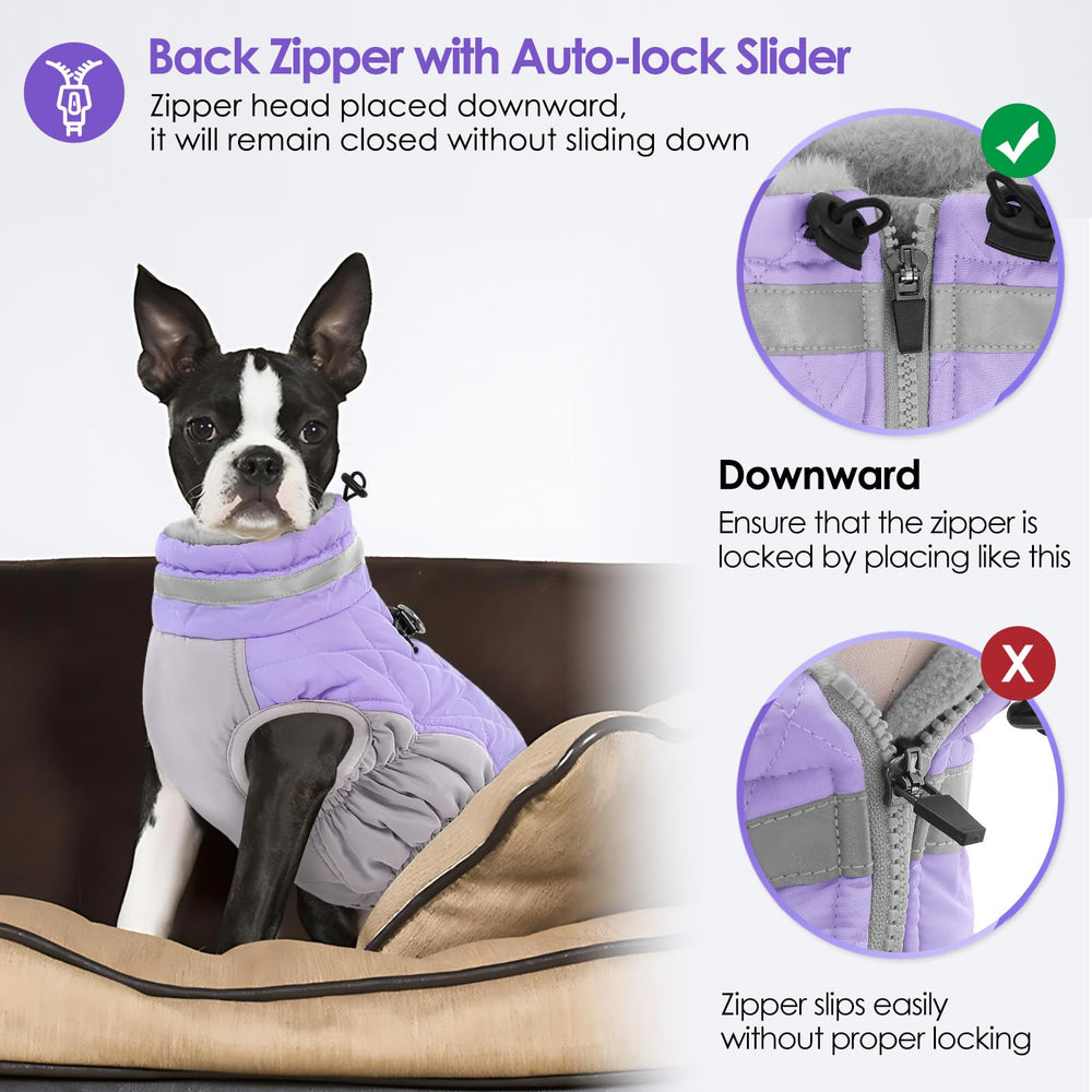 AOFITEE dog coat reflective-neckline boosts visibility for safe night walks