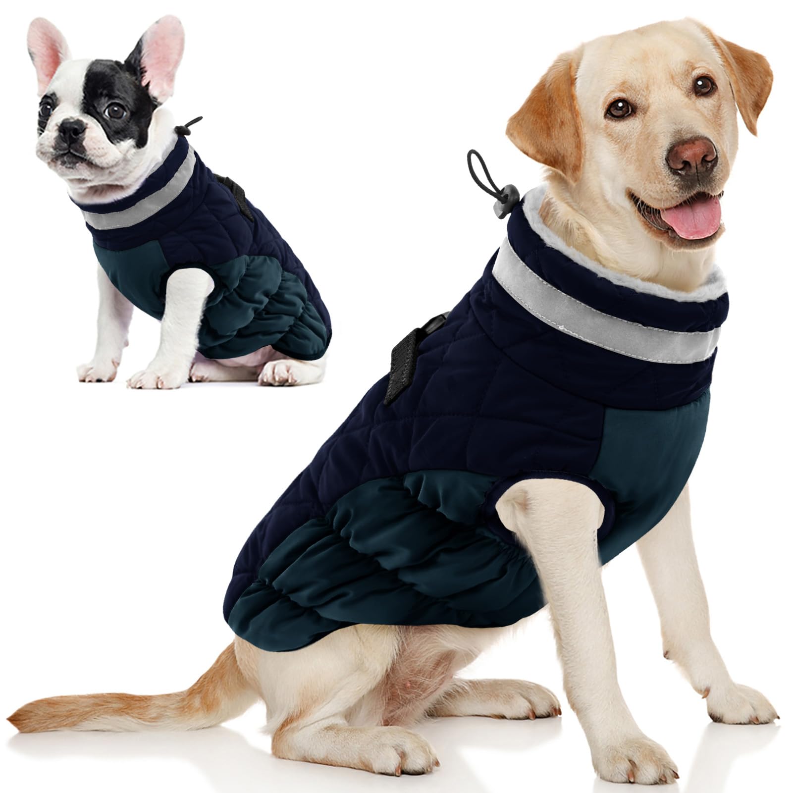 AOFITEE dog coat with warm fleece lining for cozy winter walks