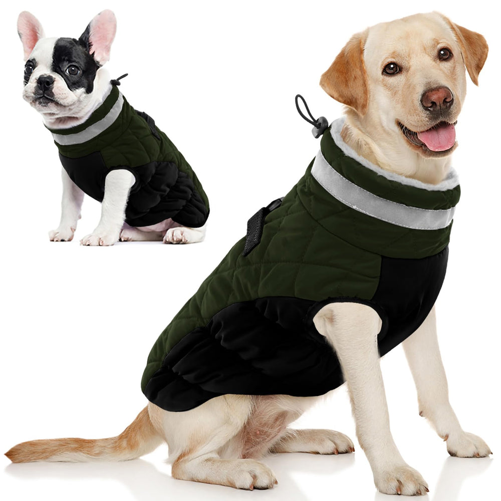 AOFITEE dog coat with warm fleece lining for cozy winter walks