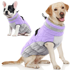 AOFITEE dog coat warm-fleece-lining provides cozy warmth on chilly walks