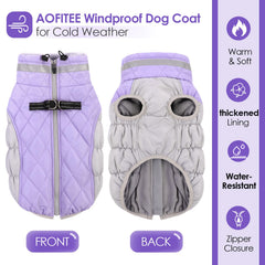 AOFITEE dog coat water-resistant-fabric keeps your pup dry during light rain
