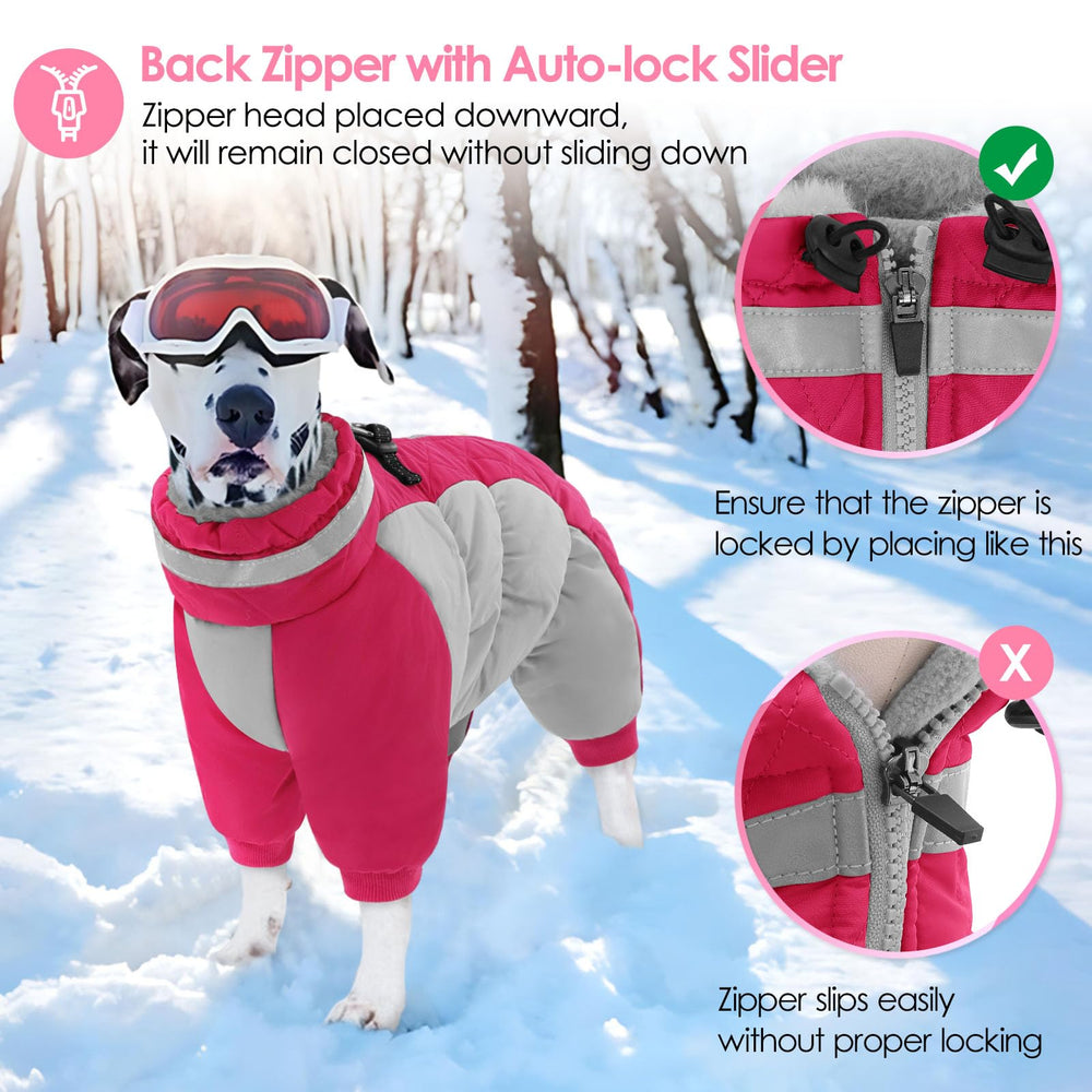 AOFITEE dog coat water-resistant fleece layer protects against wind and moisture.