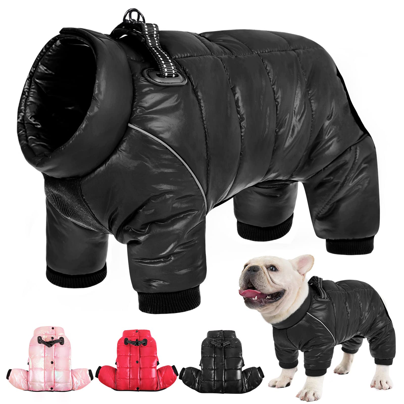 AOFITEE dog coat waterproof winter jacket protects small dogs from rain and wind