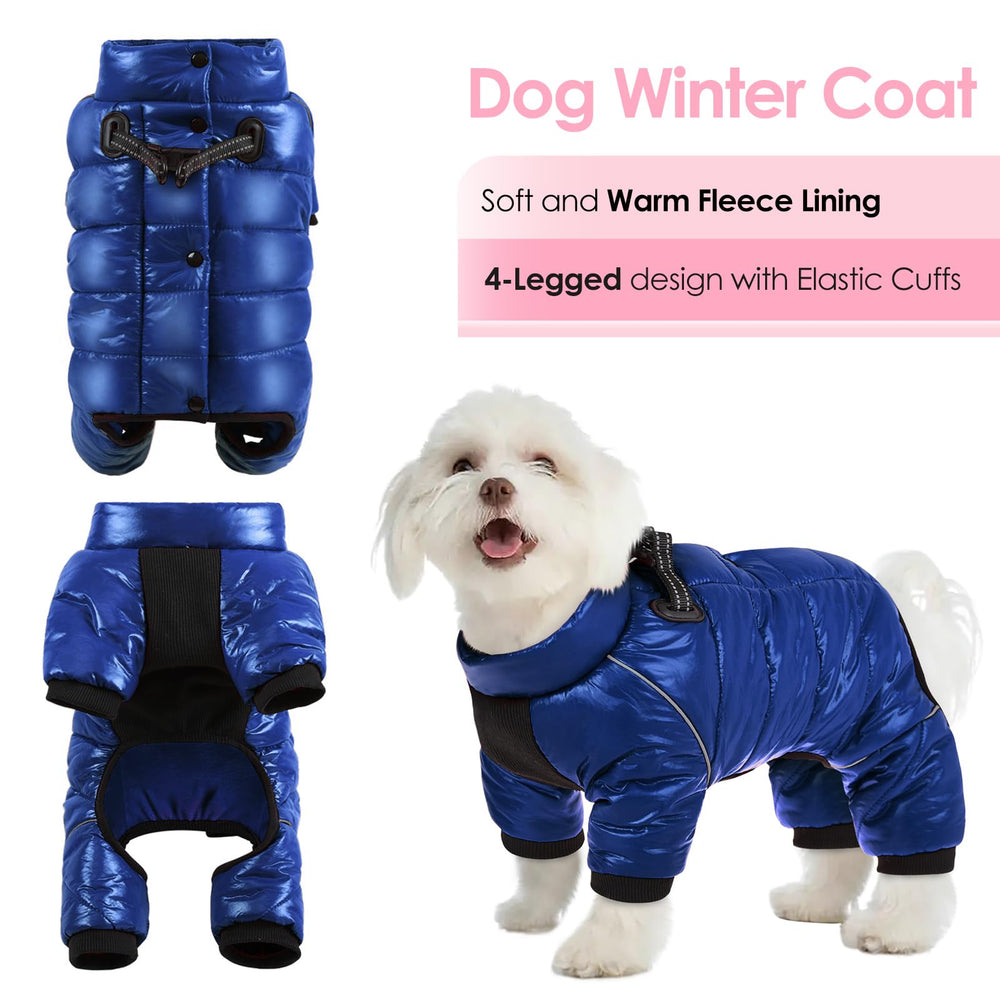AOFITEE dog coat back view showing waterproof exterior and wind protection