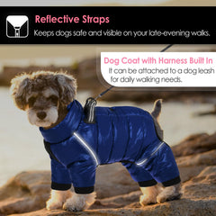 AOFITEE dog coat waterproof shell blocks rain and snow during outings
