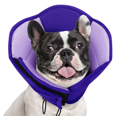 AOFITEE dog cone with soft-breathable-mesh design supports recovery and reduces licking