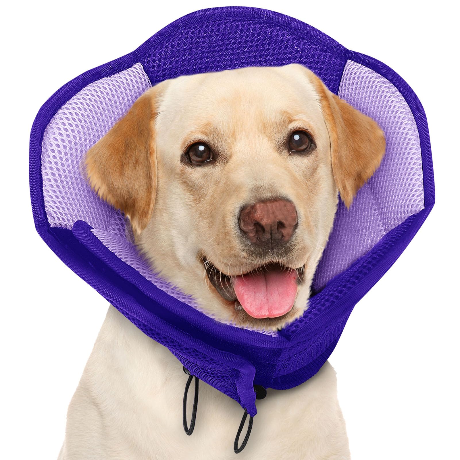 AOFITEE dog cone soft breathable mesh provides comfortable wear for recovery.