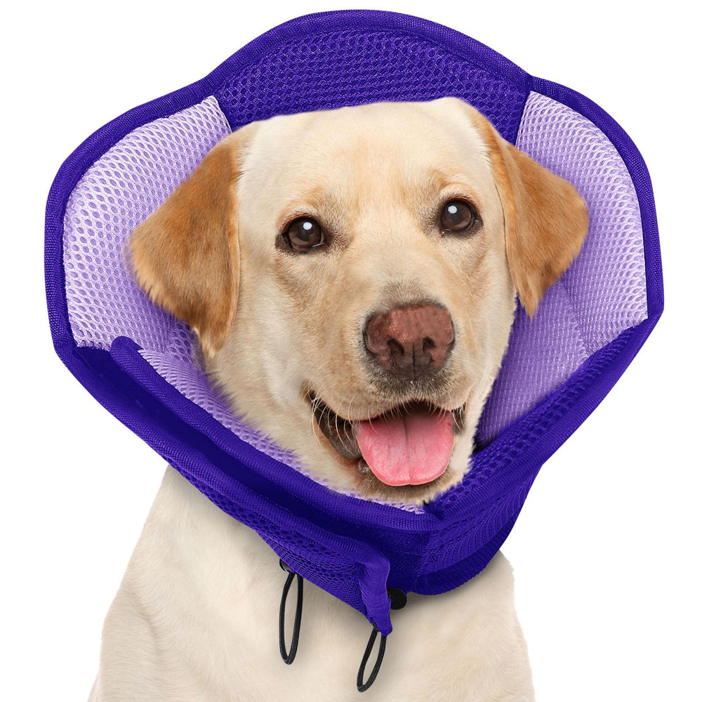 AOFITEE dog cone soft breathable mesh provides comfortable wear for recovery.