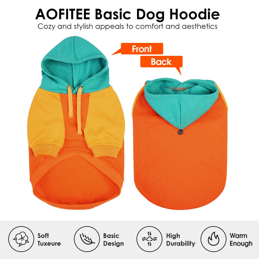 AOFITEE dog hoodie pullover for easy on/off during strolls