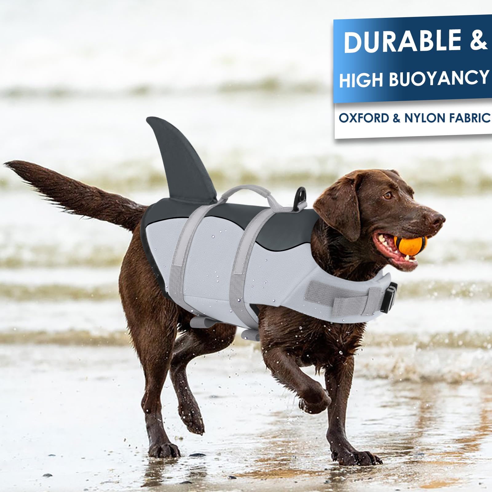 AOFITEE dog life vest side view for visibility and movement