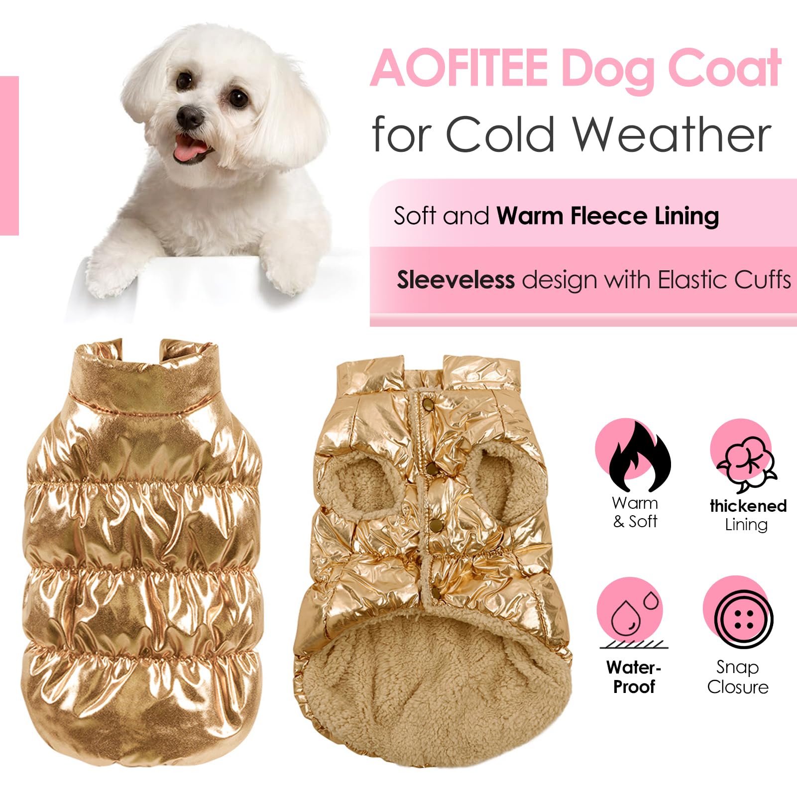 AOFITEE snowsuit with soft fleece lining for ultra warmth on chilly walks