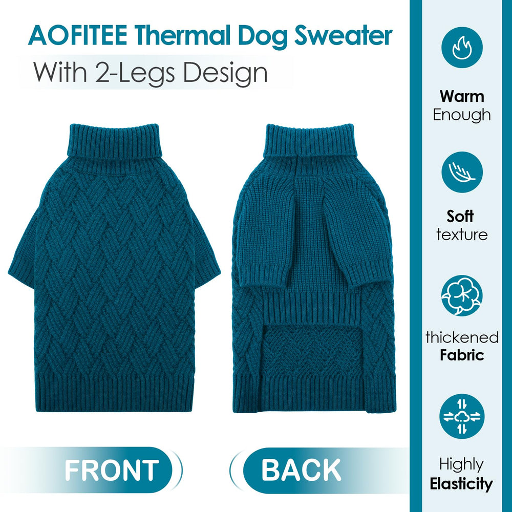 AOFITEE dog-sweater-winter-family-photo ideal for festive winter outings.