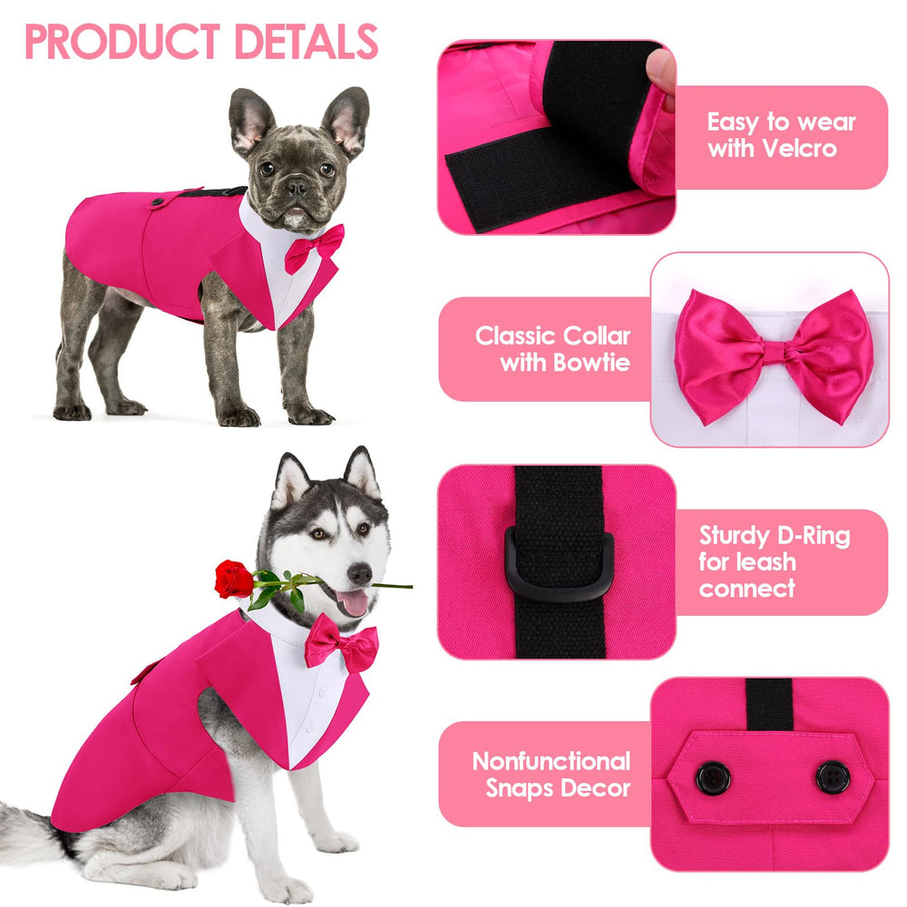 AOFITEE dog tuxedo coattail with well-cut design for freedom of movement.