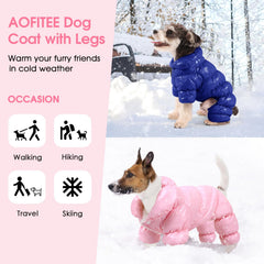 AOFITEE Dog Winter Coat windproof shell protects during blustery outdoor strolls