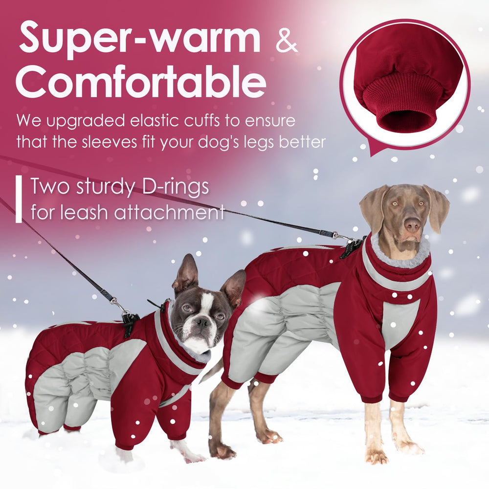 AOFITEE fullbody dog coat back view with full-body coverage