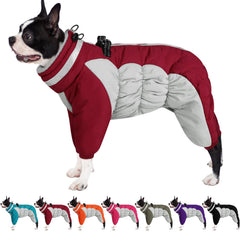 AOFITEE fullbody dog coat front view showing cozy winter warmth