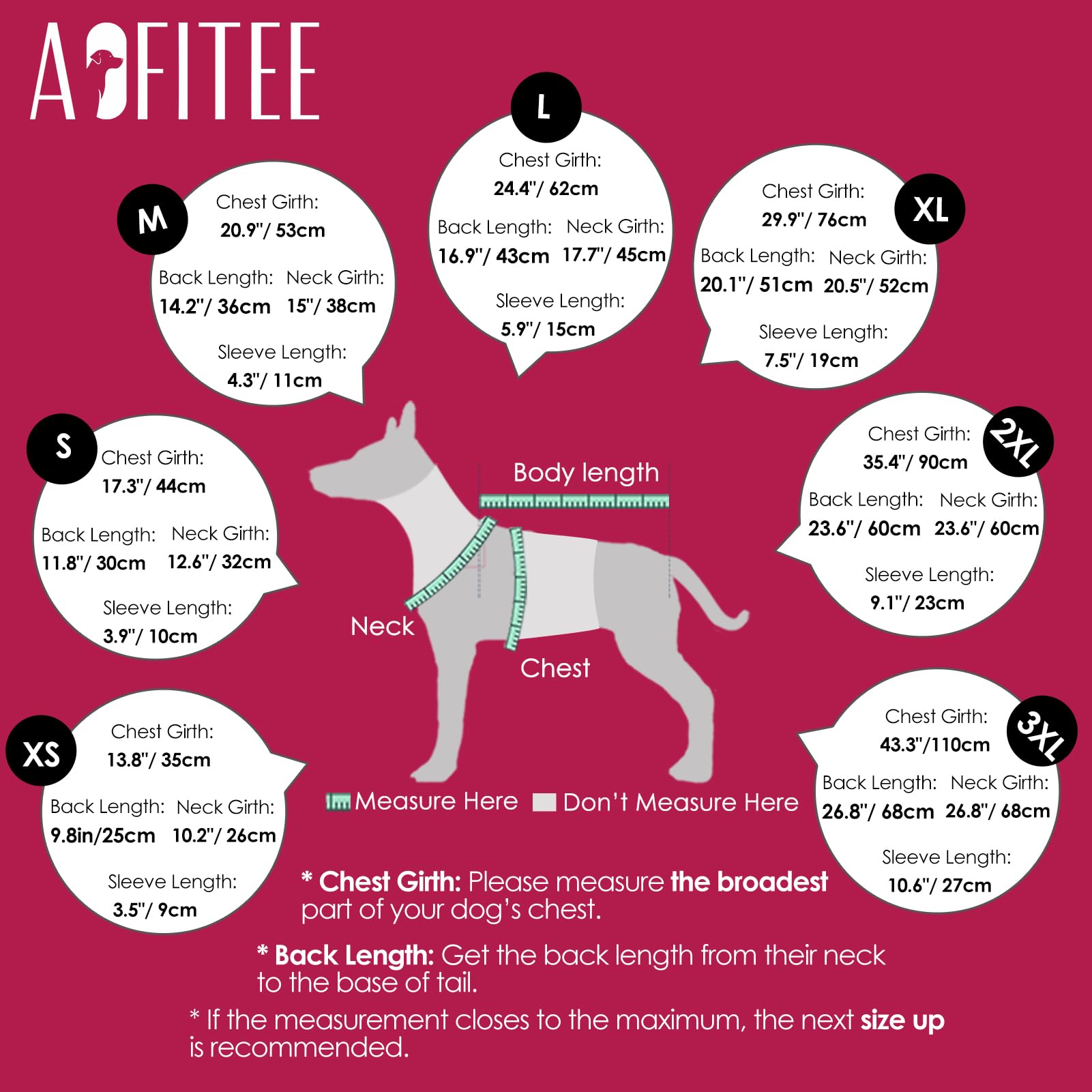 AOFITEE fullbody dog coat reflective neckline enhances night visibility