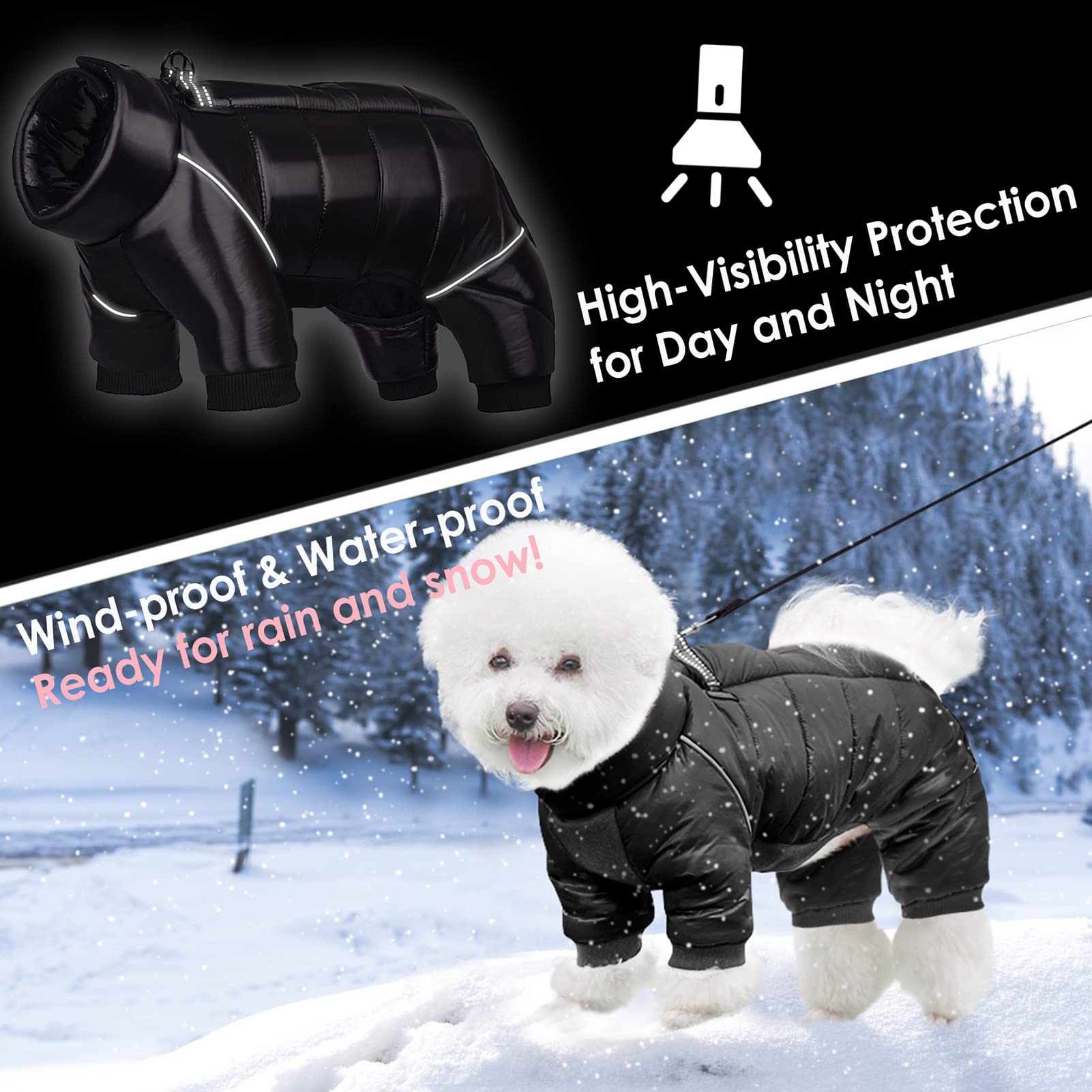 AOFITEE reflective night visibility helps keep dogs noticeable after dark.