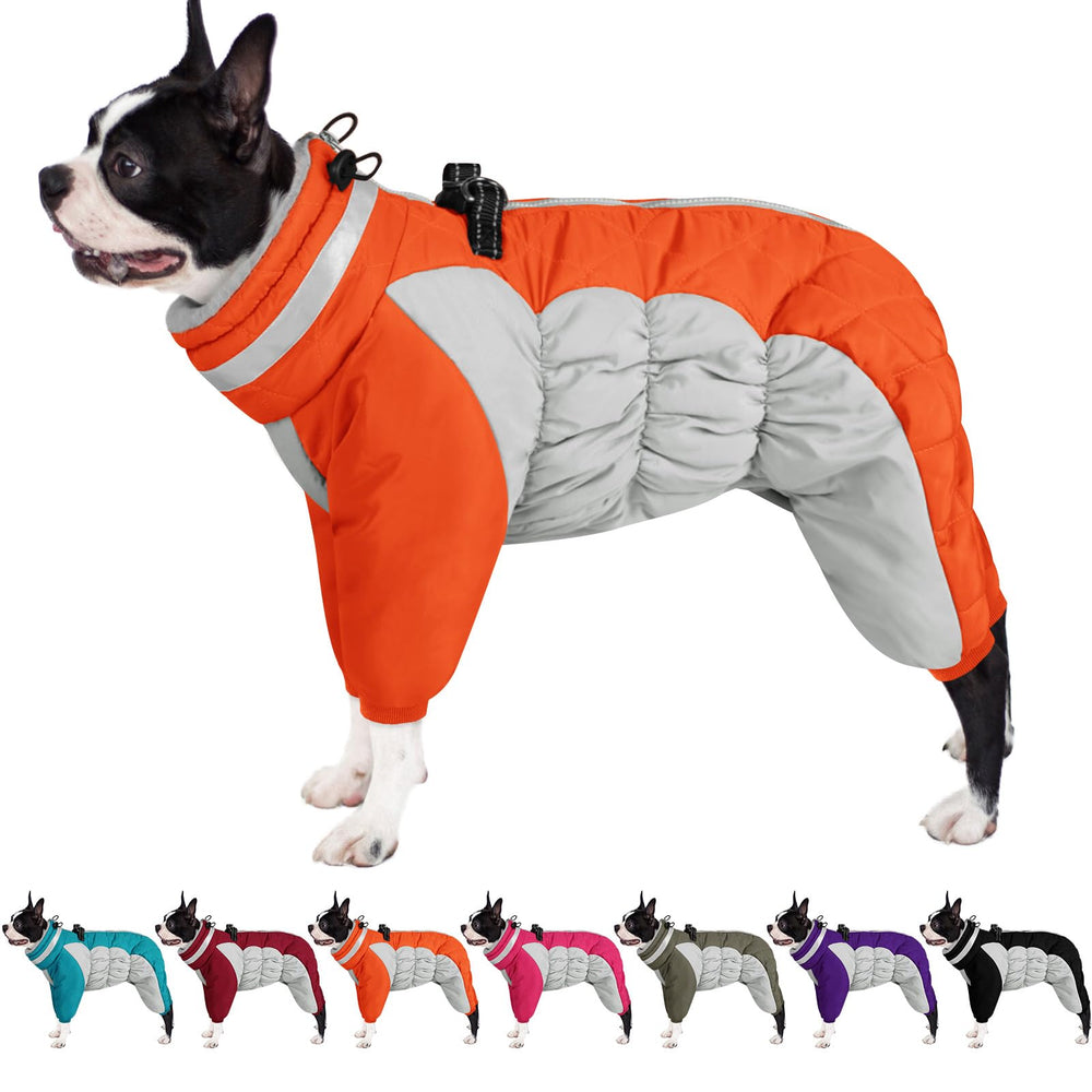 AOFITEE small dog coat with warm fleece lining for cold days.