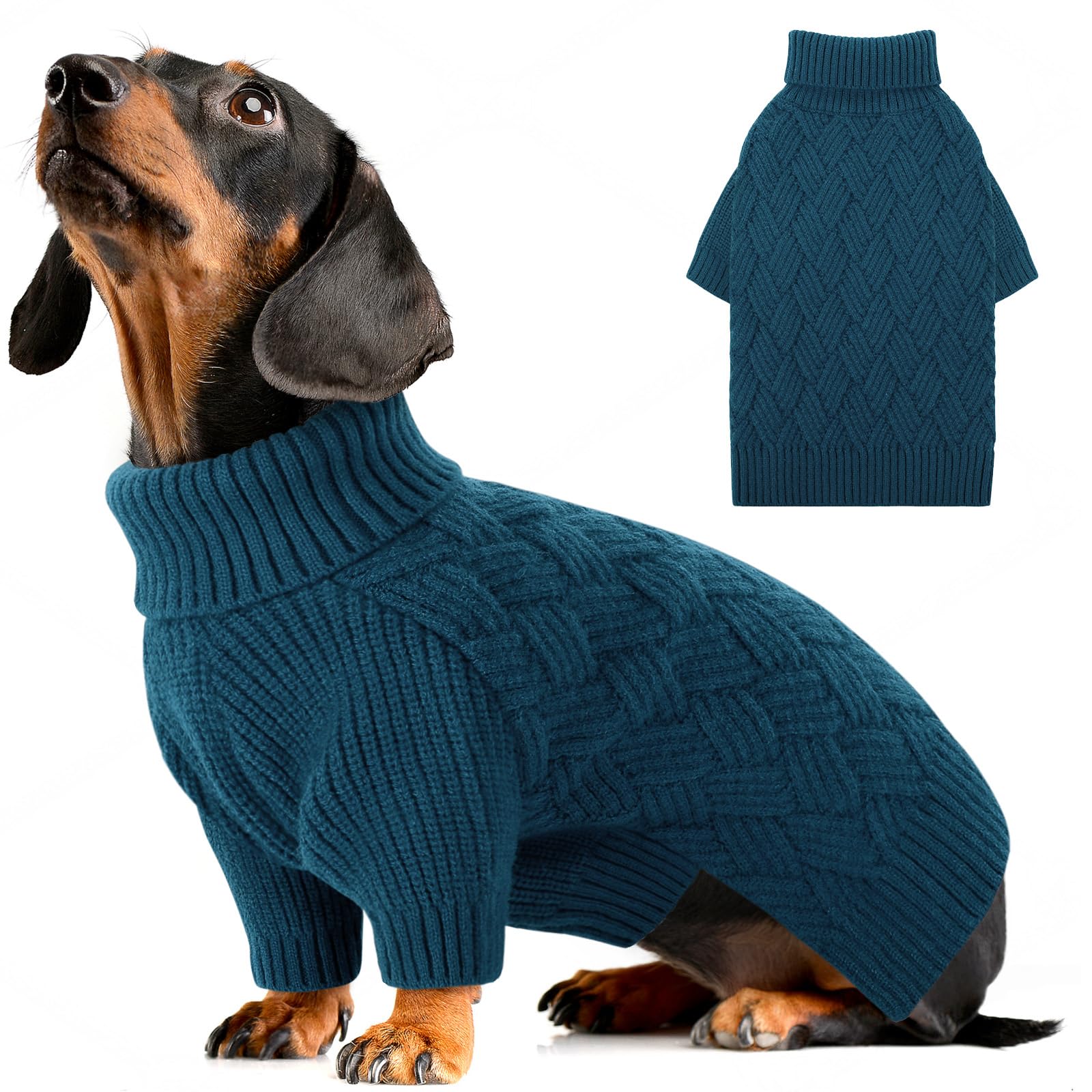 AOFITEE small-dog-sweater-xxs-warm keeps yorkie cozy on chilly walks.