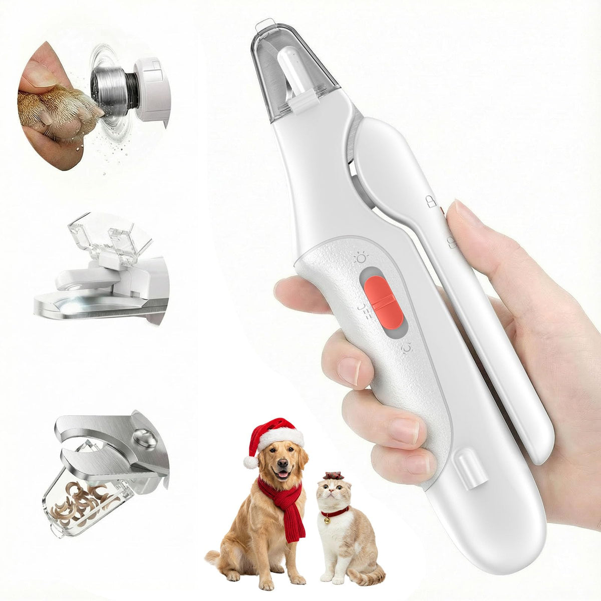 Aoioploa 2-in-1 dog-cat nail clippers front view for efficient grooming