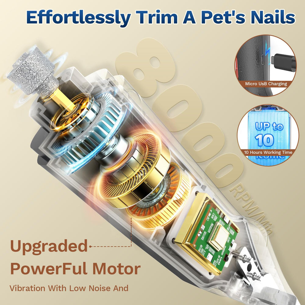 Aoioploa action shot of nail trimmer in use during grooming.