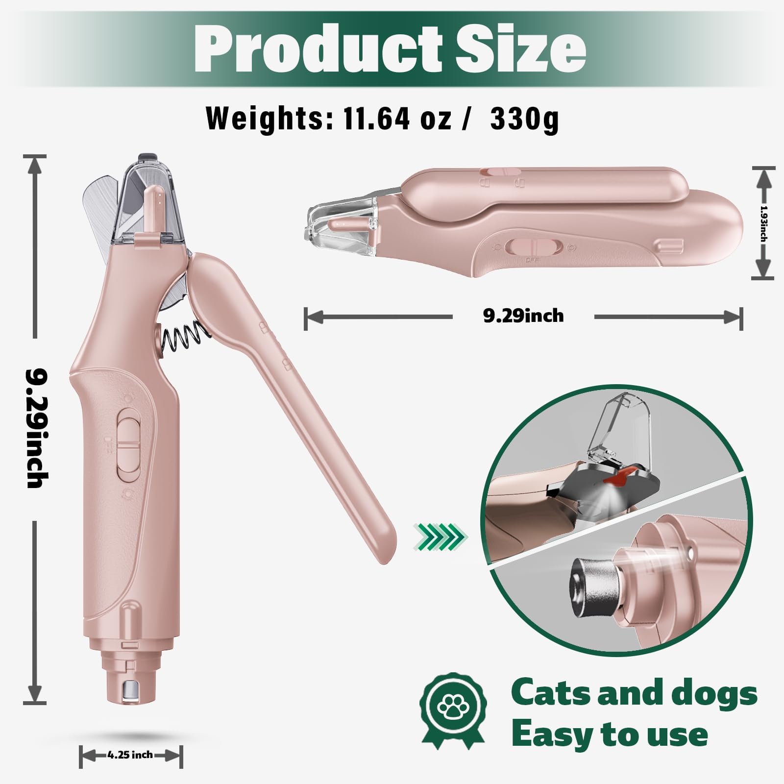 Aoioploa catcher-and-safety-nail-trimmer minimizes mess during grooming.