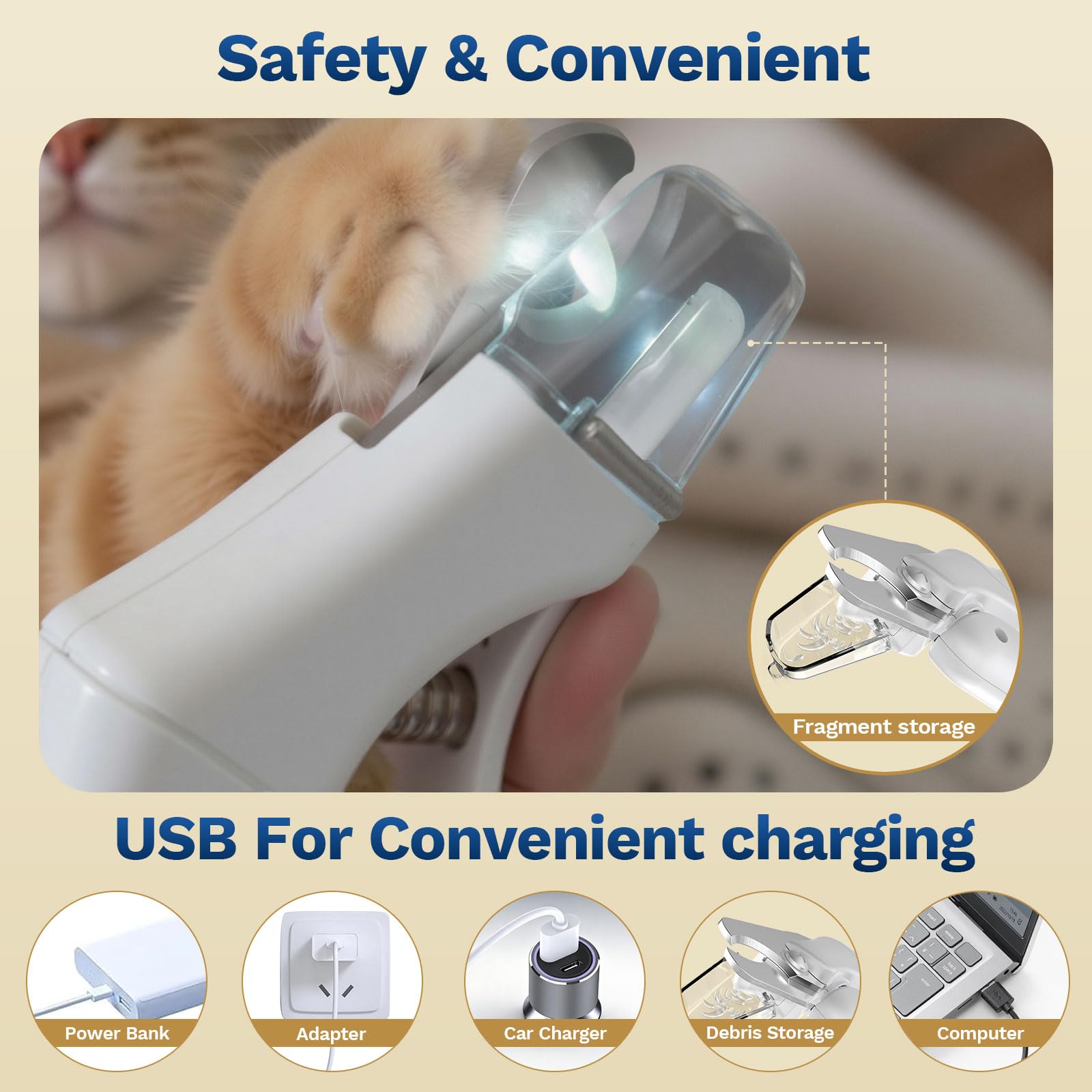 Aoioploa dog nail clippers catcher cap improving cleanup during grooming
