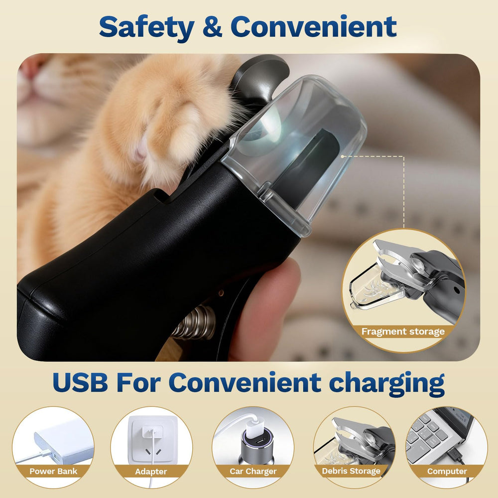 Aoioploa dog nail trimmer LED light enabling precise trimming.