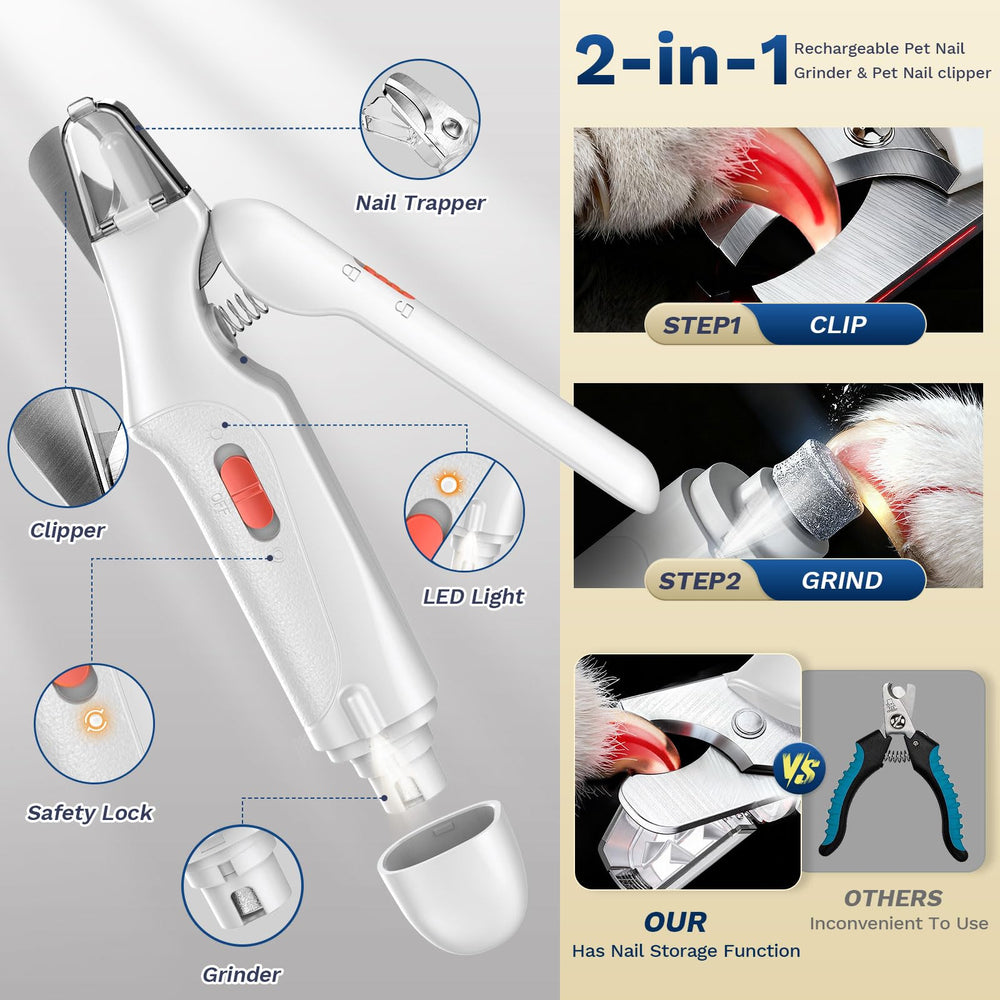 Aoioploa nail grinder with LED lights close-up enabling precise trims