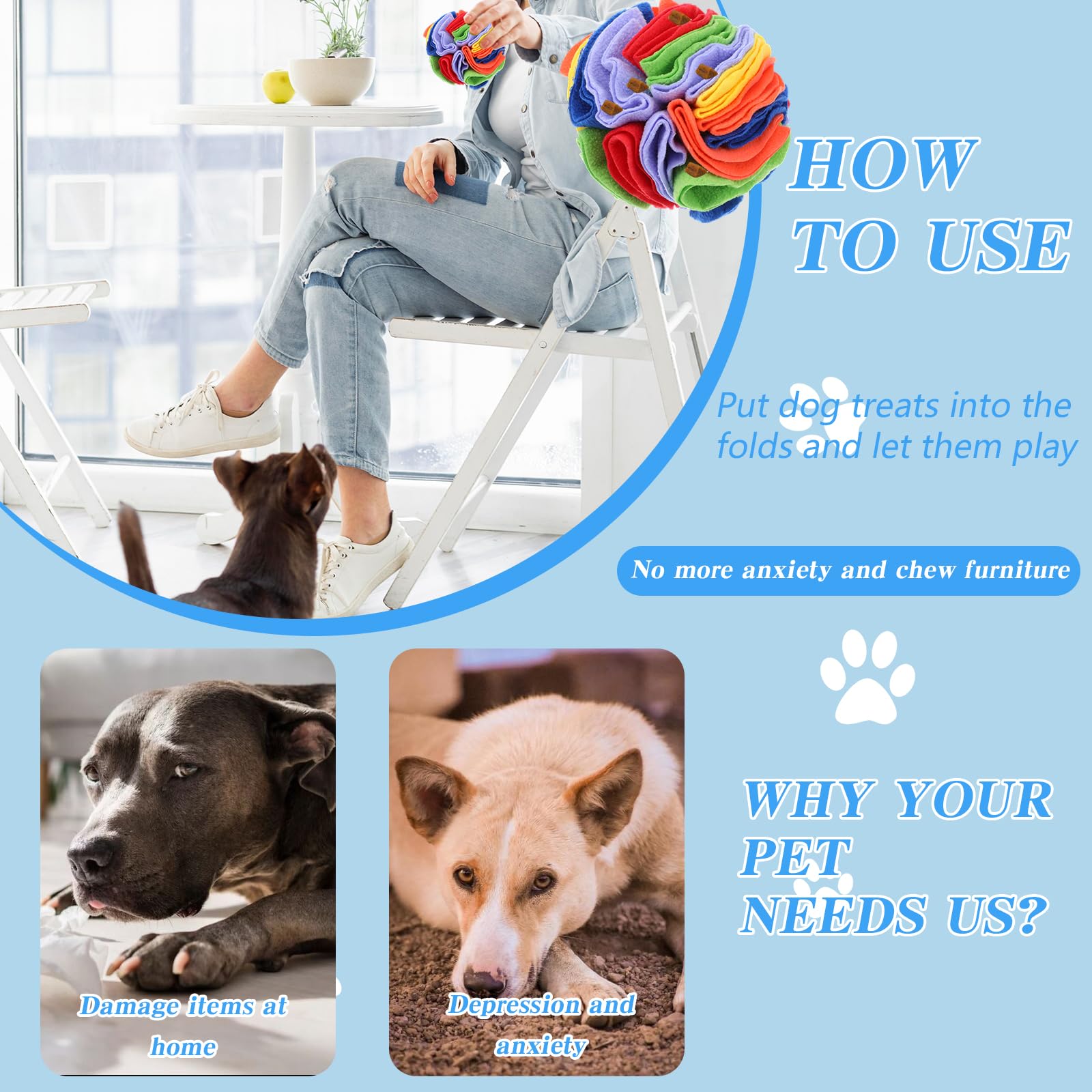 AojSup snuffle-ball dog using during playtime for enrichment