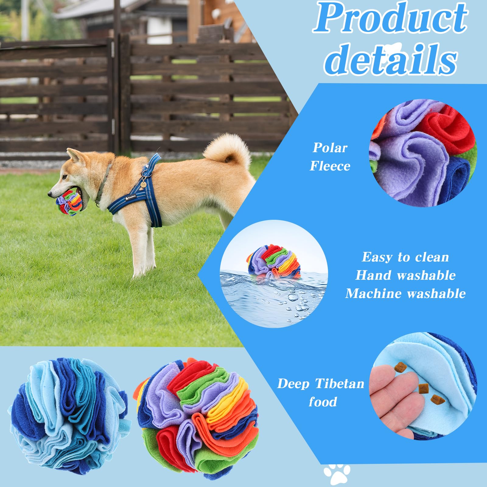 AojSup snuffle-ball inside view with treats hidden for mental stimulation
