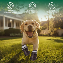 AOKOWN dog boots with double straps for a secure, easy-on fit