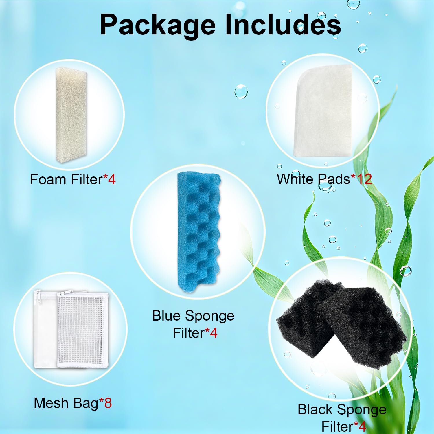 Aolleteau phosphate-absorbing pad helps maintain water clarity and balanced nutrients.