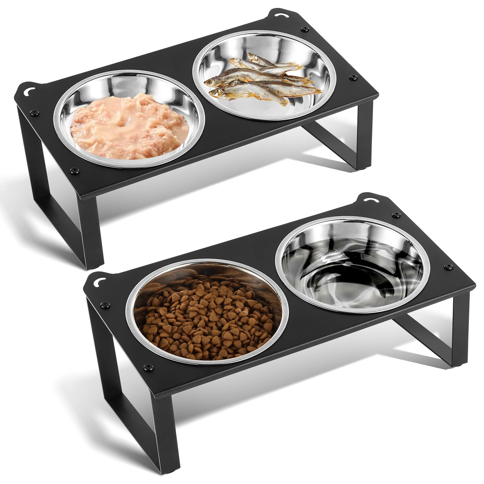 Aomafamzoy elevated cat bowls stand offering stable meals and reduced spills