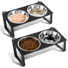 Aomafamzoy elevated cat bowls stand offering stable meals and reduced spills