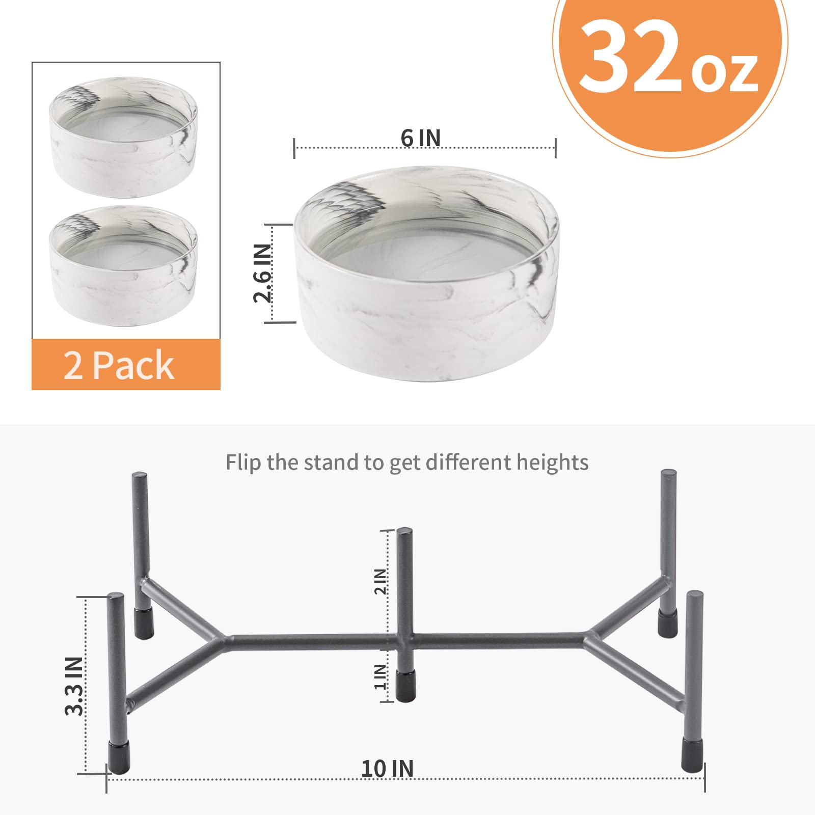 AOMRYOM iron stand features rubber feet to stabilize bowls and protect floors.
