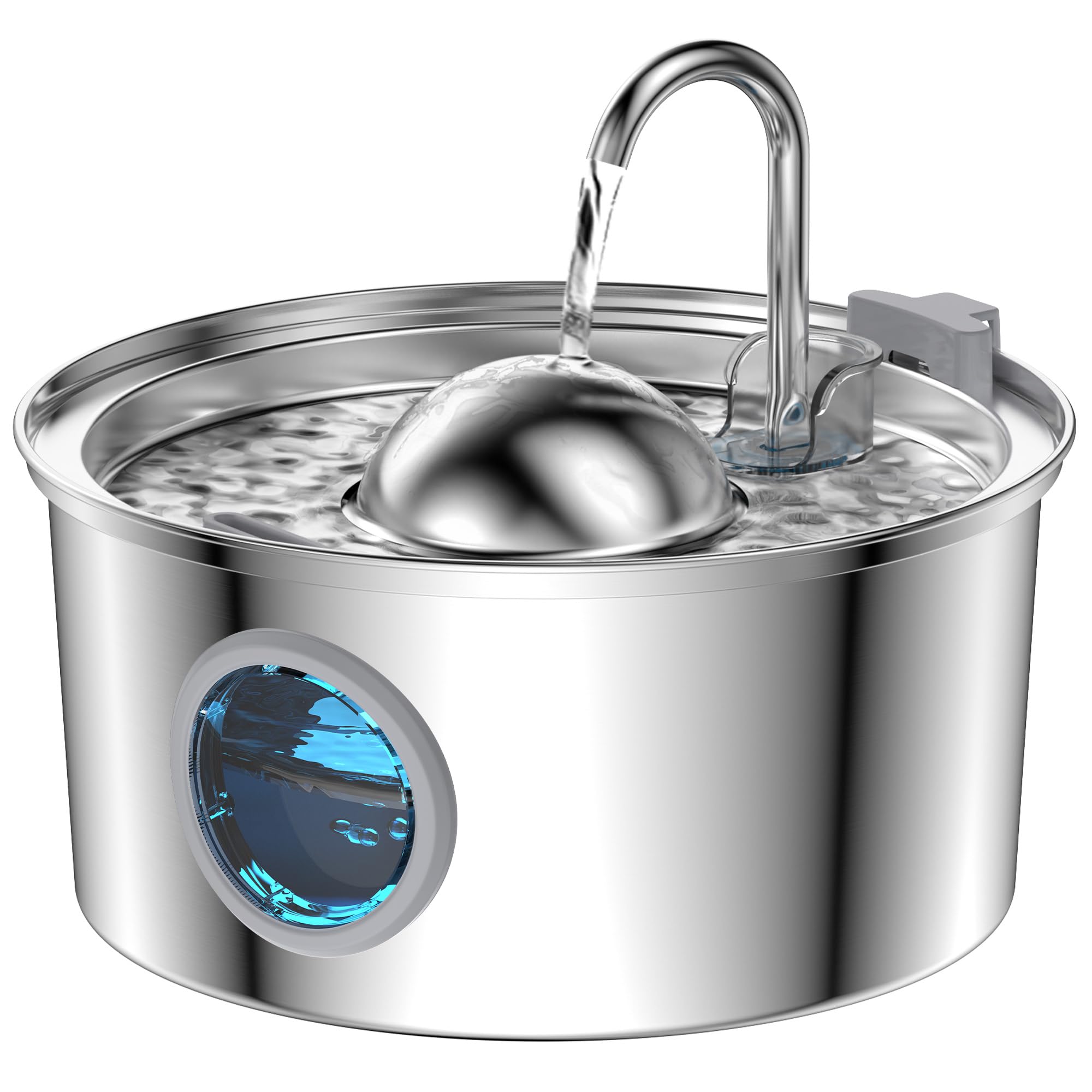 AONBOY cat water fountain stainless steel 108oz provides continuous hydration for cats.